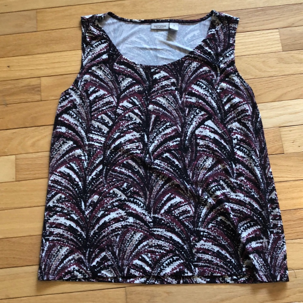 Fun patterned sleeveless top